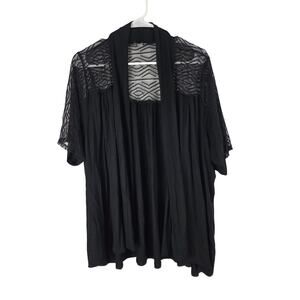 The Avenue Lace Cardigan 22/24 Womens Plus Size Cottage Core Short Sleeve